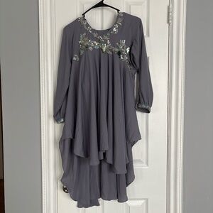 2 piece new desi fashion suit - trendy silky shalwar kameez
